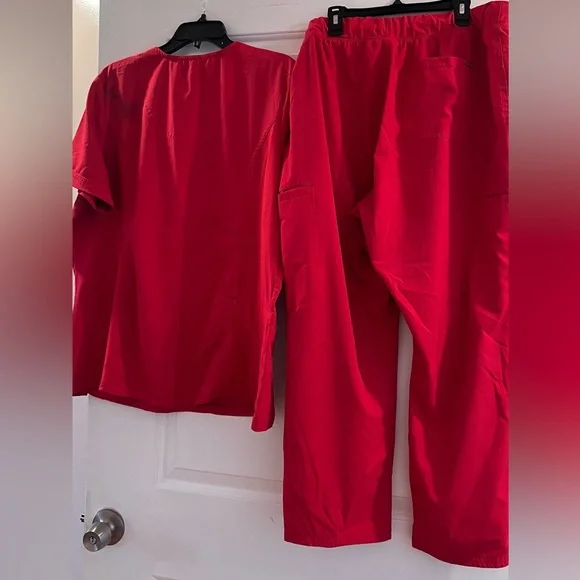 Red Scrub Set - Picture 2 of 2
